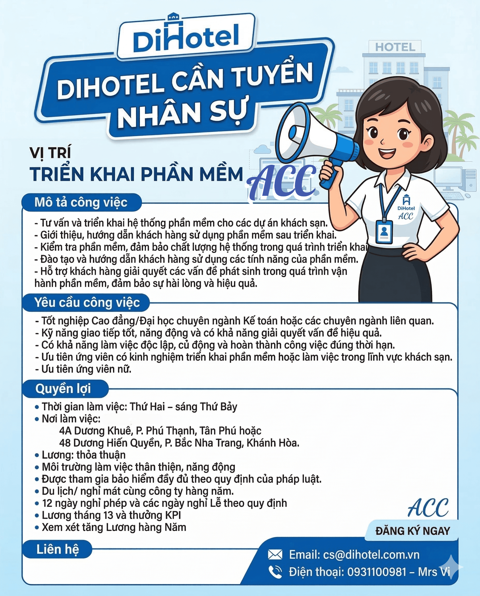 VỊ TRÍ NHÂN VIÊN TRIỂN KHAI PHẦN MỀM (ACC)